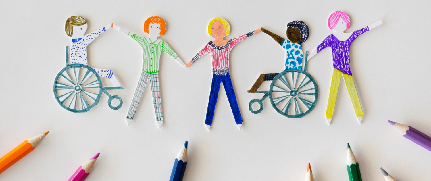 Enfermedades raras Imagen de niños con recortes de papel